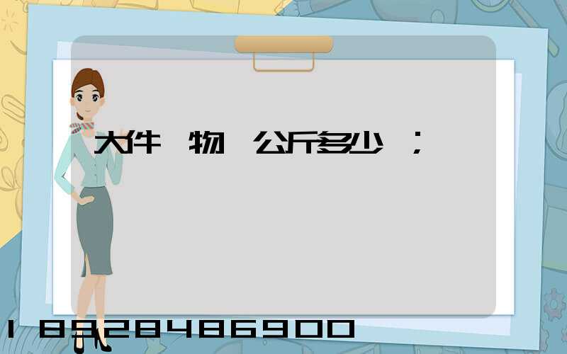 大件貨物一公斤多少錢